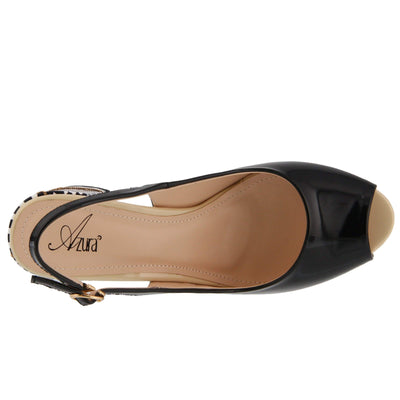 Azura by Spring Step womens SALENA, BLACK, 8.5 M US