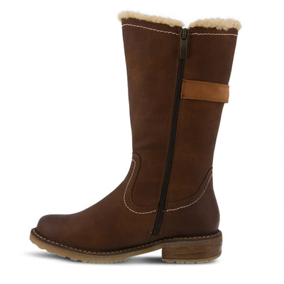 Spring Step Women's Mid Calf Boot, Brown, 6.5-7