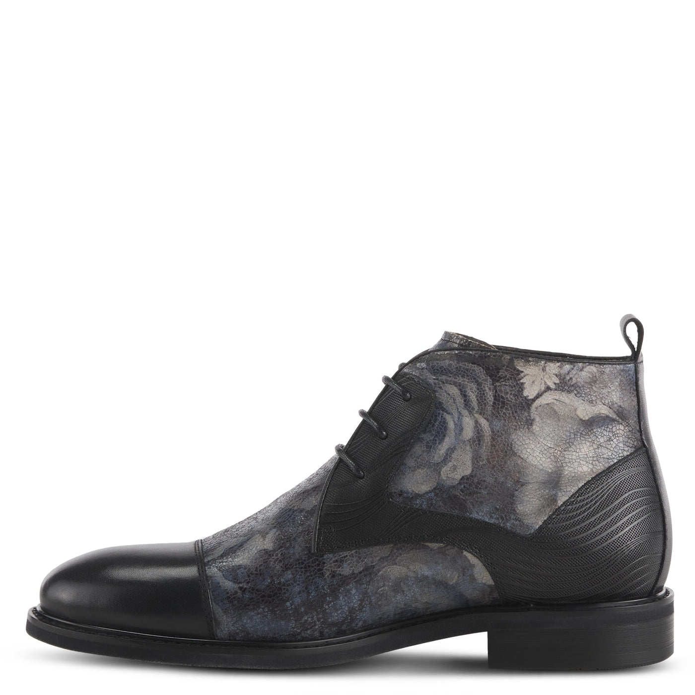 Spring Step L'Artiste Balvin Booties for Men - Cap-Toe Dress Shoe with Lace-up Closure - Comfortable Mens Shoes for Outdoor Walking - Black Multi EU 40 / US 7-7.5