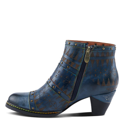 L'Artiste by Spring Step Women's Niobe Ankle Boot, Navy Multi, 8
