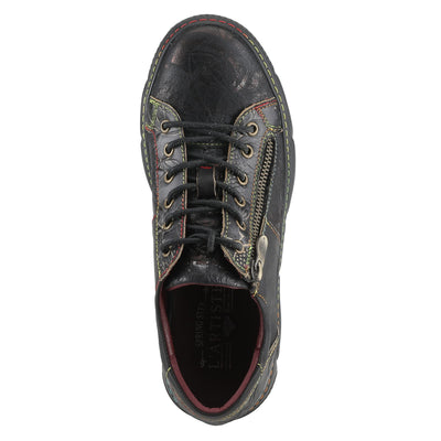 Spring Step L`Artiste Danli-Bloom Sneakers for Women - Sneaker Shoes for Women with Adjustable Metal Zipper - Womens Sneaker Shoe for Outdoor - Black Multi EU 36 / US 5.5-6