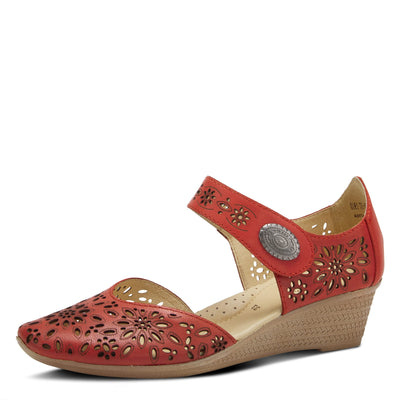 Spring Step Women's Nougat Wedge Sandal, Red, 39 EU/8.5 M US