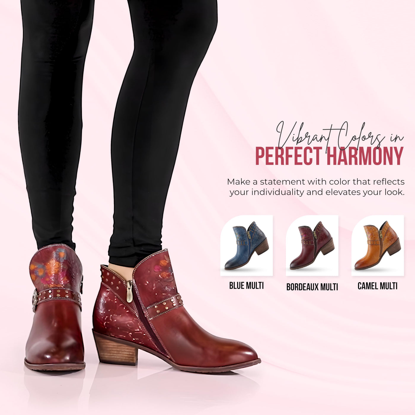 L'Artiste by Spring Step Women's Daintylady Western Boot, Bordeaux Multi, 8