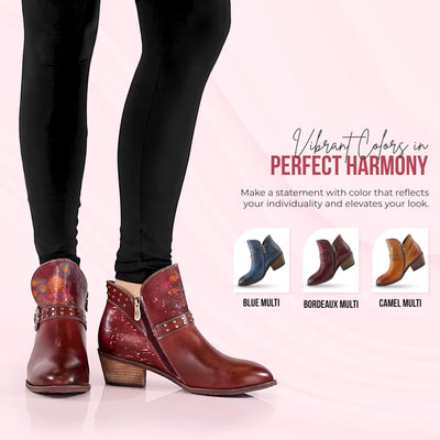 L'Artiste by Spring Step Women's Daintylady Western Boot, Bordeaux Multi, 8