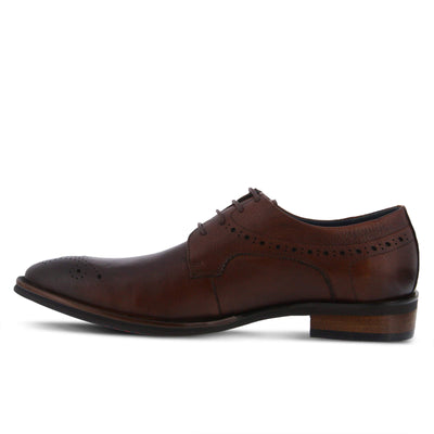 Spring Step Men's Charlie Leather Lace-Up Wingtip Shoe Brown