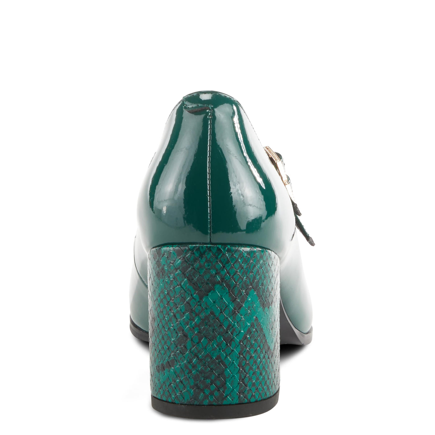 Azura Women's Auraquartz Leather Heeled Mary Jane Shoe Green Multi Patent EU 39 / US 8.5