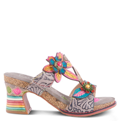 Spring Step L'Artiste Women's Rossie Slide High Heel SandalGrey Multi EU 36 / US 5.5-6