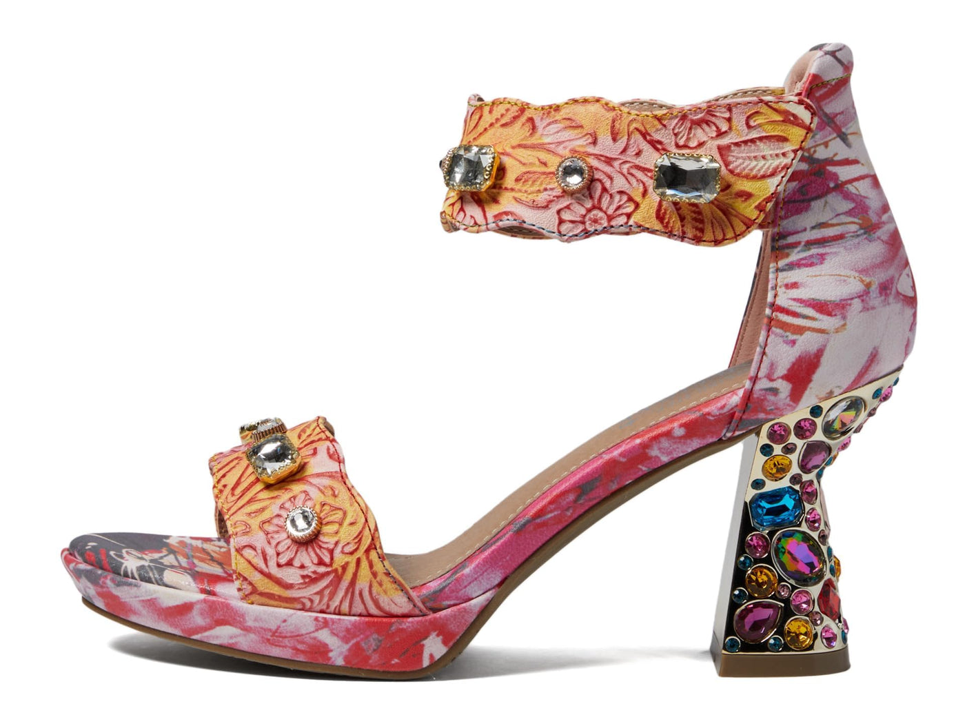 L'Artiste by Spring Step Women's Jewell Sandals, Red Multi, 8.5