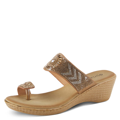 PATRIZIA Women's Geminata Slide Wedge Sandal Tan EU 41 / US 9.5-10
