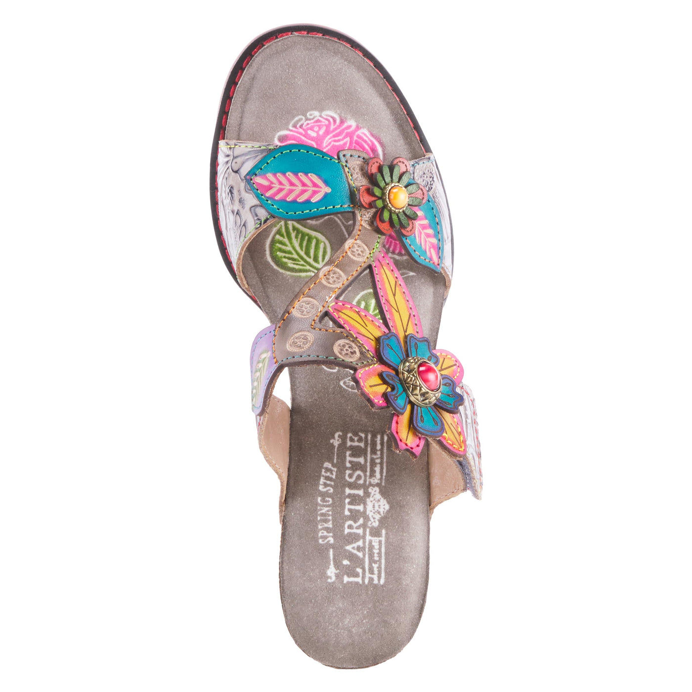 Spring Step L'Artiste Women's Rossie Slide High Heel SandalGrey Multi EU 36 / US 5.5-6