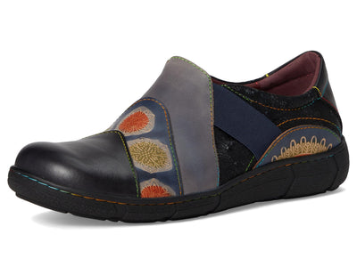 L'Artiste by Spring Step Women's Lata Clog, Black Multi, 8