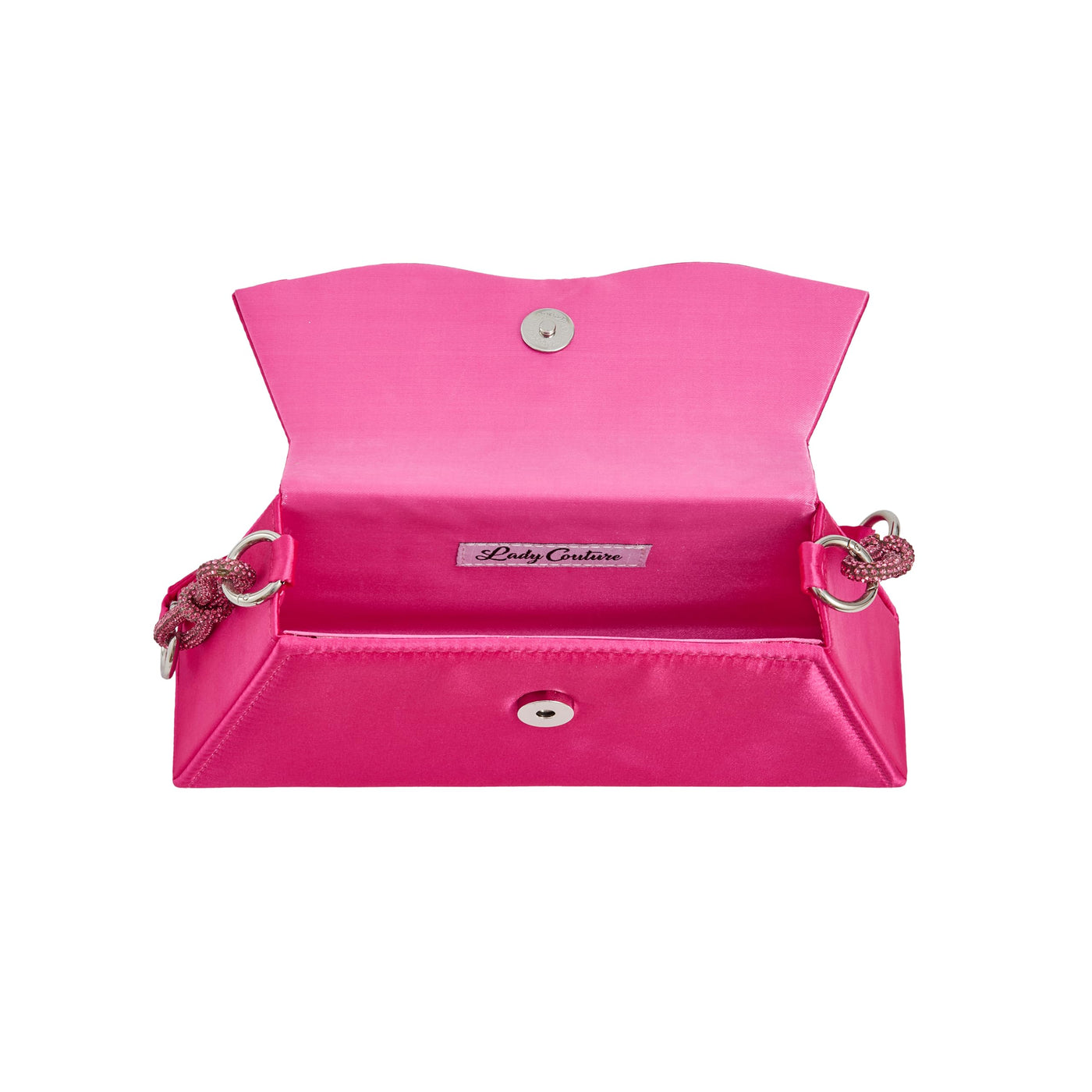 Lady Couture AMY Rhinestone Bow Handbag, Fuchsia