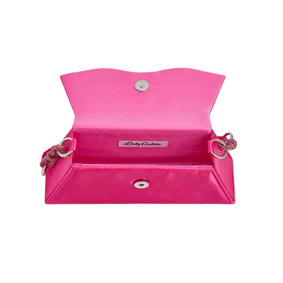 Lady Couture AMY Rhinestone Bow Handbag, Fuchsia