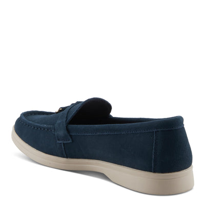 PATRIZIA Women's ISMENE Slip-On Suede Loafers - Almond Toe, Decorative Tassel, Luxurious Comfort Navy Suede EU 42 / US 10.5-11