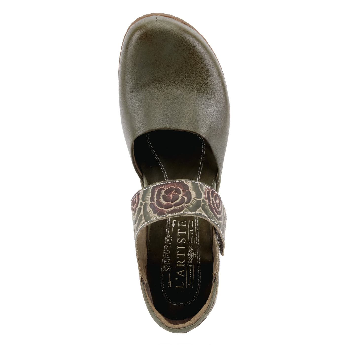 Spring Step L'Artiste Gloss-Pansy Mary Jane Shoes for Women - Ladies Shoes with Hooks and Loops Closure - Womens Shoes for Outdoor, Casuals, Wedding - Olive Green EU 39 / US 8.5