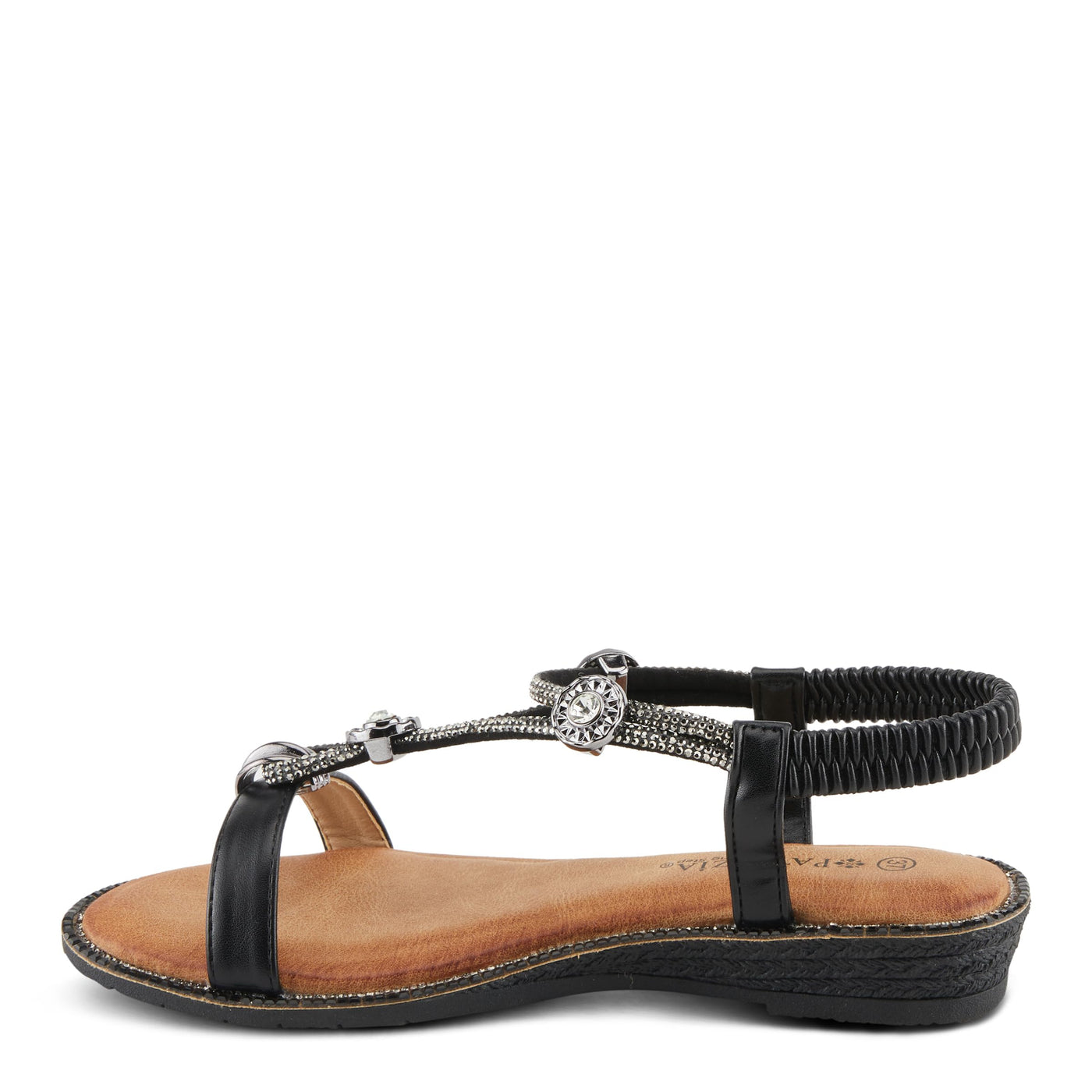 PATRIZIA Women's CHARMER T-Strap Flat Sandals Black EU 36 / US 5.5-6