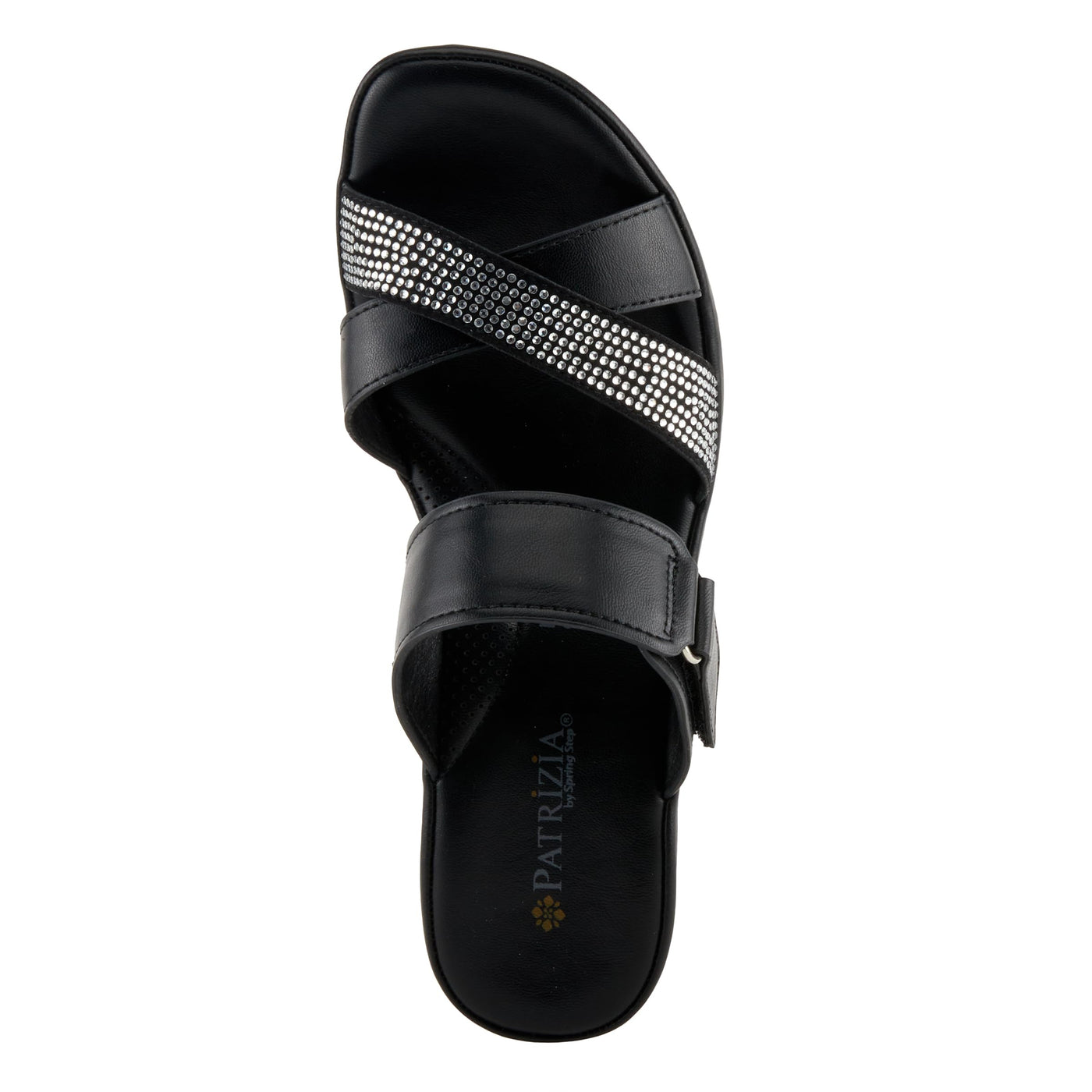 PATRIZIA Women's SCALAN Crystal-Adoed Slide Sandals Black EU 41 / US 9.5-10