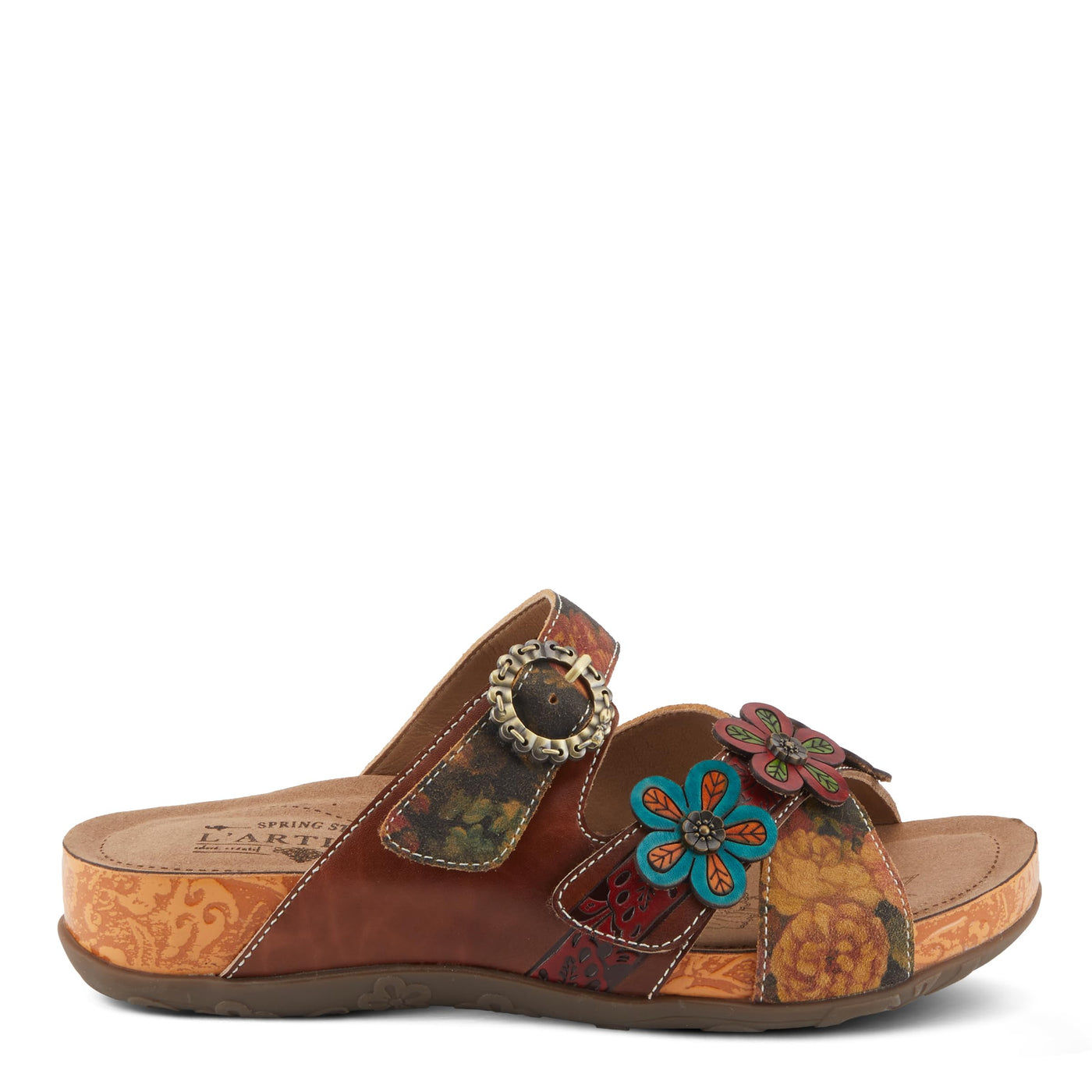 L'Artiste by Spring Step Women's Caelana Sandal, Brown Multi, 9.5-10