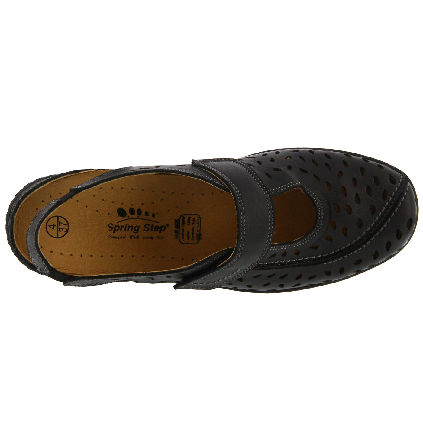 Spring Step womens FOGO Mary Jane Flat, BLACK 5 medium US