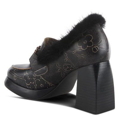 Spring Step L'Artiste Women's Tancy Leather Heel Black Multi EU 41 / US 9.5-10