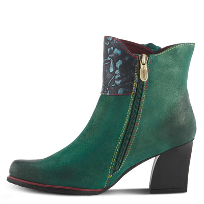 Spring Step L'Artiste Women's Zinna Leather Bootie Teal Multi EU 39 / US 8.5