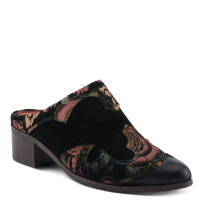 Spring Step L'Artiste Ladyslide-Shine Women's Floral Glitter Slide - Bold Western-Glam Style, Comfortable Statement Shoes Black Multi EU 40 / US 9