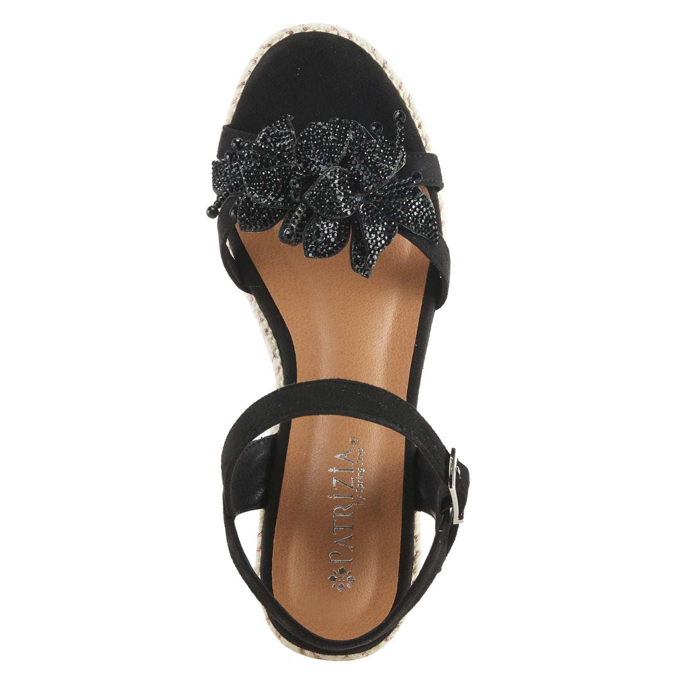 PATRIZIA Women's Sttropez Wedge Sandal Black EU 38 / US 7.5-8