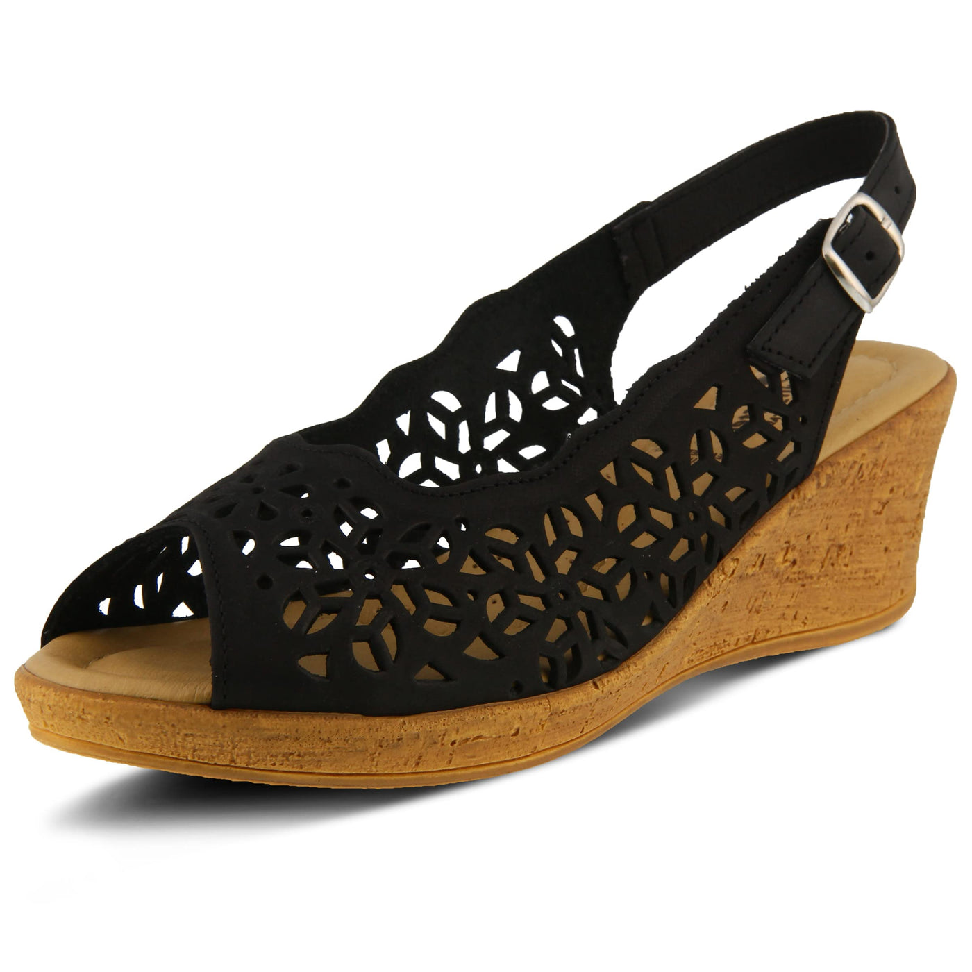 Spring Step Footsie Slip On Women's Shoe | Geometric Laser Cut Detail Shoes for Women