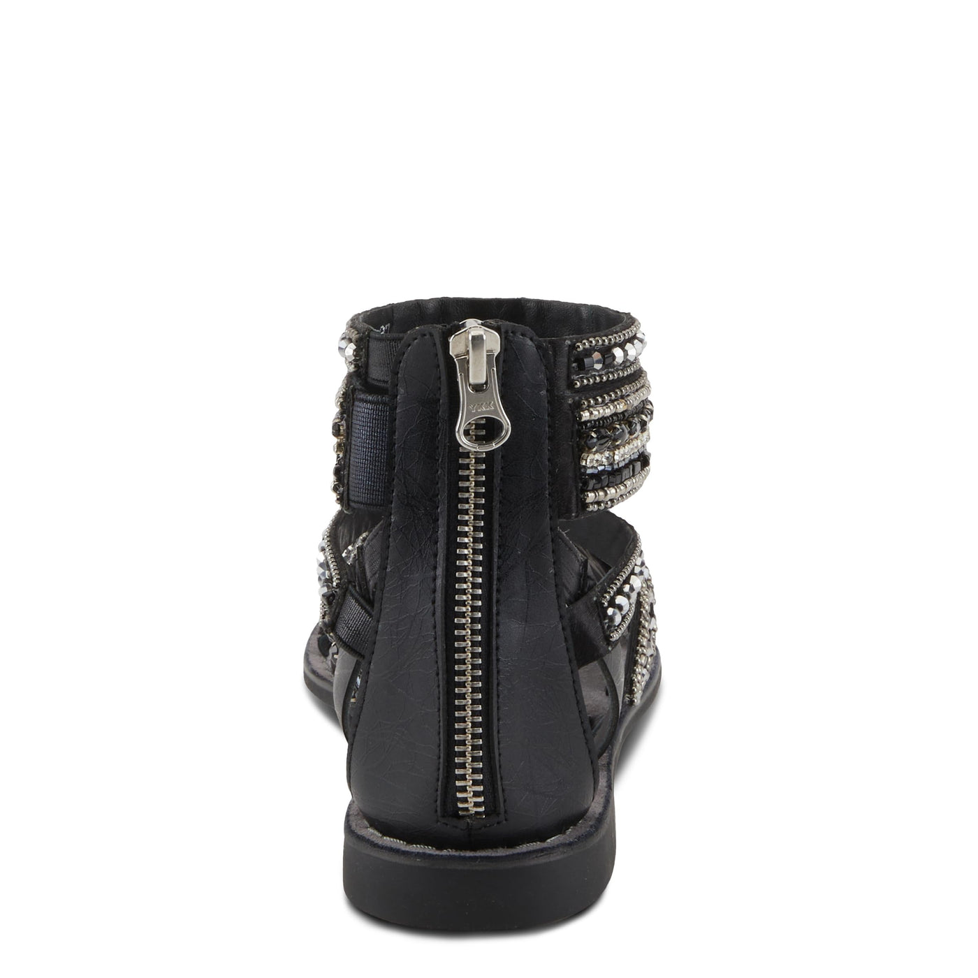 Azura Women's Andromeda Gladiator Flat Sandals with Jewels Black Multi EU 39 / US 8.5