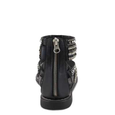 Azura Women's Andromeda Gladiator Flat Sandals with Jewels Black Multi EU 41 / US 9.5-10