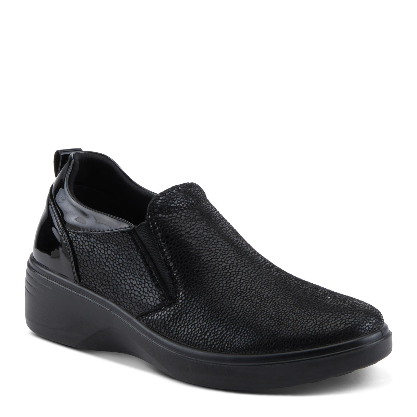 Flexus Women's WRENLY Slip-On Shoes with Faux Leather Upper, Comfortable Fit, and Rubber Outsole Black EU 40 / US 9