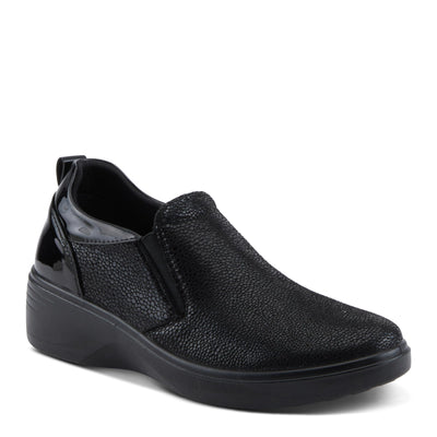 Flexus Women's WRENLY Slip-On Shoes with Faux Leather Upper, Comfortable Fit, and Rubber Outsole Black EU 40 / US 9
