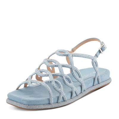PATRIZIA Women's GLAMGLOSS Flat Sandals Light Blue EU 42 / US 10.5-11