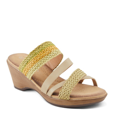 PATRIZIA Women's MAHINA Cross-Strapped Wedge Sandals Light Green Multi EU 39 / US 8.5