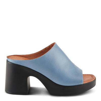 Spring Step NIKAYON Women's Blocked Heeled Mules with Genuine Leather Upper