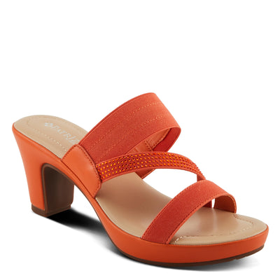 PATRIZIA Women's DEVORAH Slide Cross Over Heeled Sandals Orange EU 40 / US 9