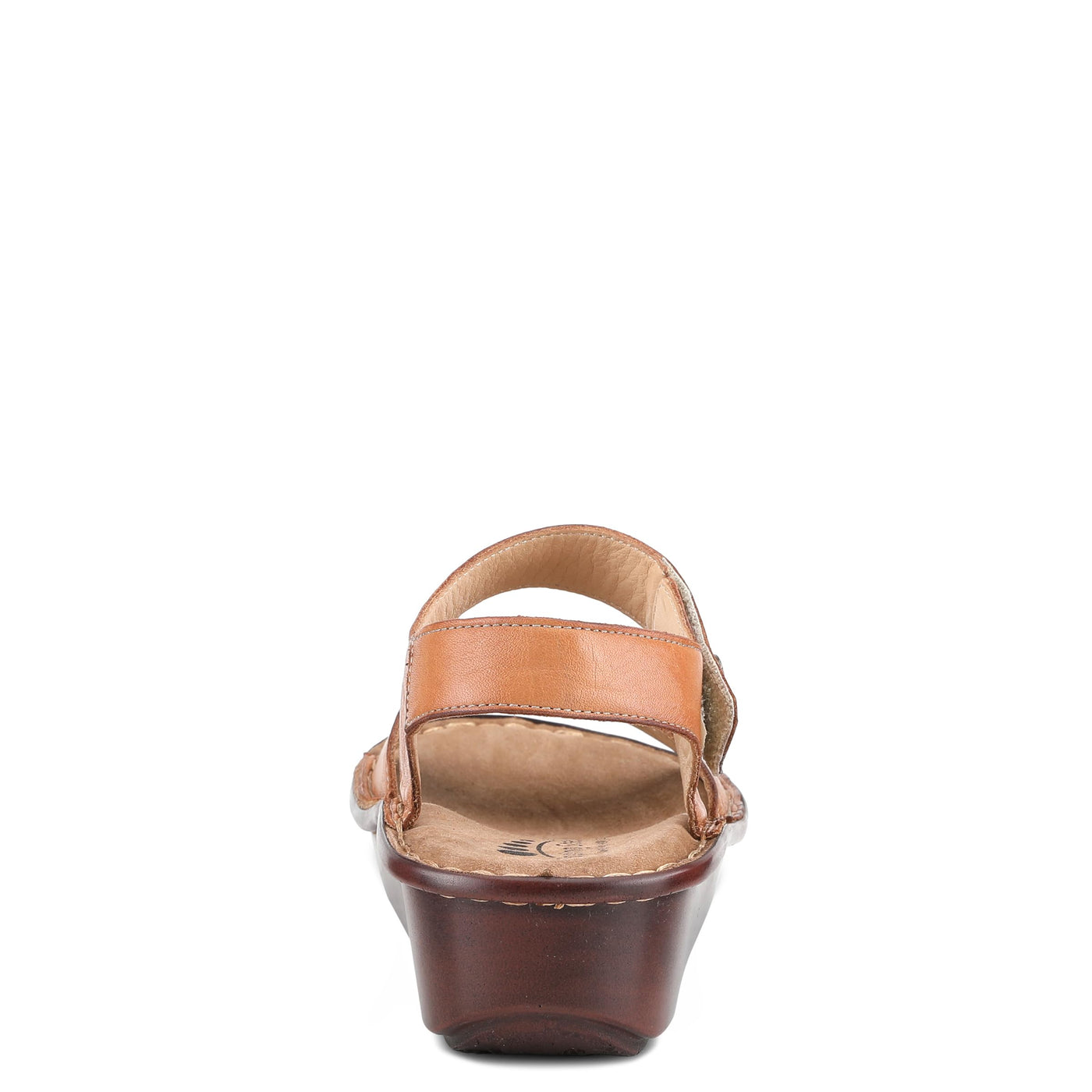 Spring Step Women's Toca Leather Quarter Strap Wedge Sandal with Adjustable Hook and Loop Closures Quarter Strap Tan EU 37/6.5-7