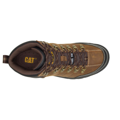 Cat Footwear Men's Threshold Waterproof Steel Toe Work Boot, Real Brown, 10 Wide
