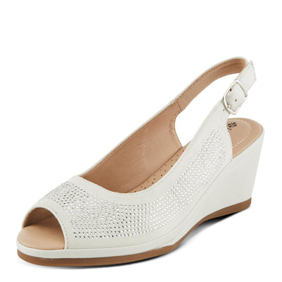 PATRIZIA Women's ADRIELLA Slingback Wedge Sandals White EU 40 / US 9