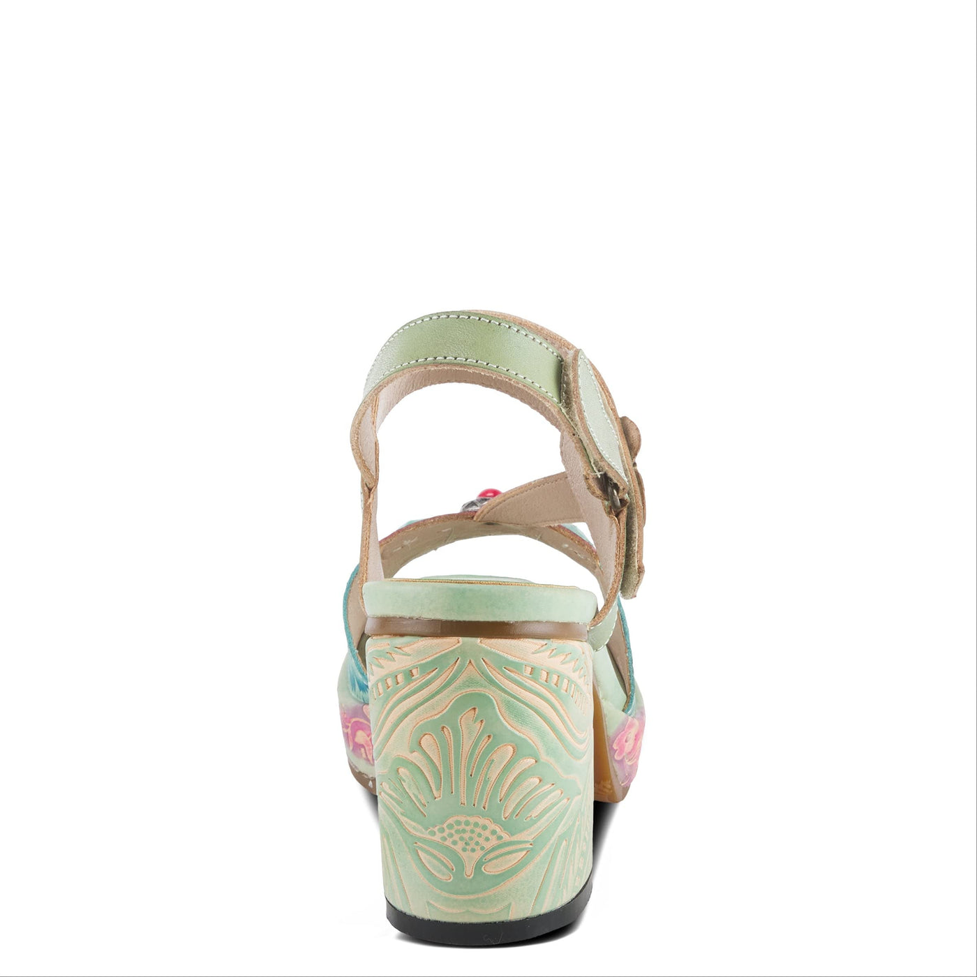 Spring Step L'Artiste Women's Gomma High Heel Sandal Mint Green Multi EU 39 / US 8.5