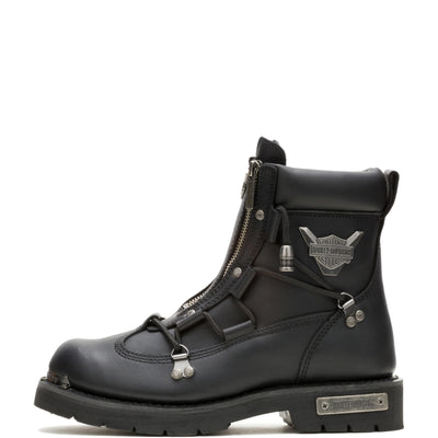 Harley-Davidson Men's Brake Light Leather Motorcycle Casual Boot, Black, 13 Wide