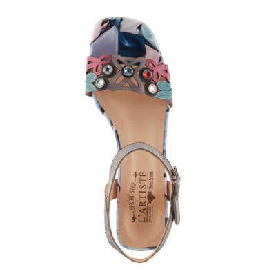 Spring Step L'Artiste Women's ILUMINADA Jewel Heel Sandals - Sparkling Glamour and Sophisticated Comfort
