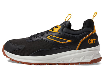 Caterpillar Streamline Runner Carbon Composite Toe Work Shoe Men Black/Cat Yellow