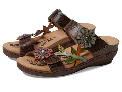 Spring Step L'Artiste Women's Aymee Slide Sandal Taupe Multi EU 35 / US 5