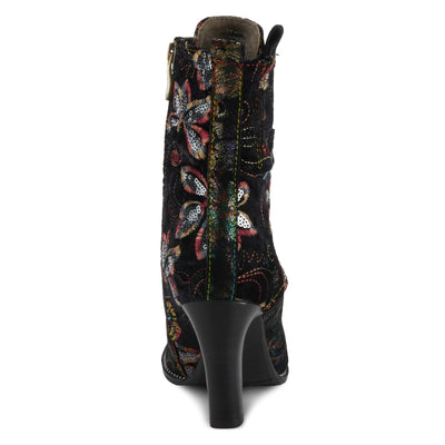 Spring Step L'Artiste Women's Glisten Leather Bootie Black Multi EU 41 / US 9.5-10