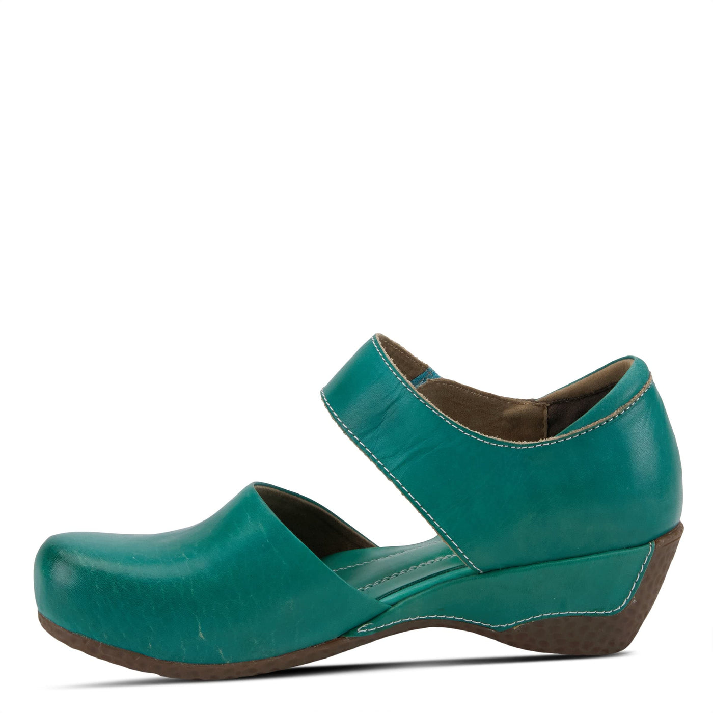 L�Artiste by Spring Step Women's Gloss Mary Jane Flat, Turquoise, 36 EU/5.5-6 M US
