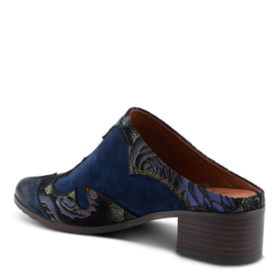Spring Step L'Artiste Ladyslide-Shine Women's Floral Glitter Slide - Bold Western-Glam Style, Comfortable Statement Shoes Navy Multi EU 40 / US 9