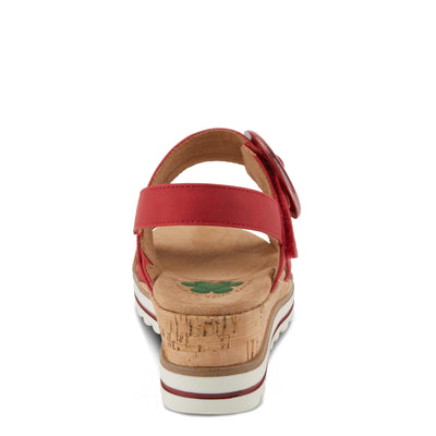 Spring Step Women's Loriya Slingback Wedge Sandal Red EU 37 / US 6.5-7