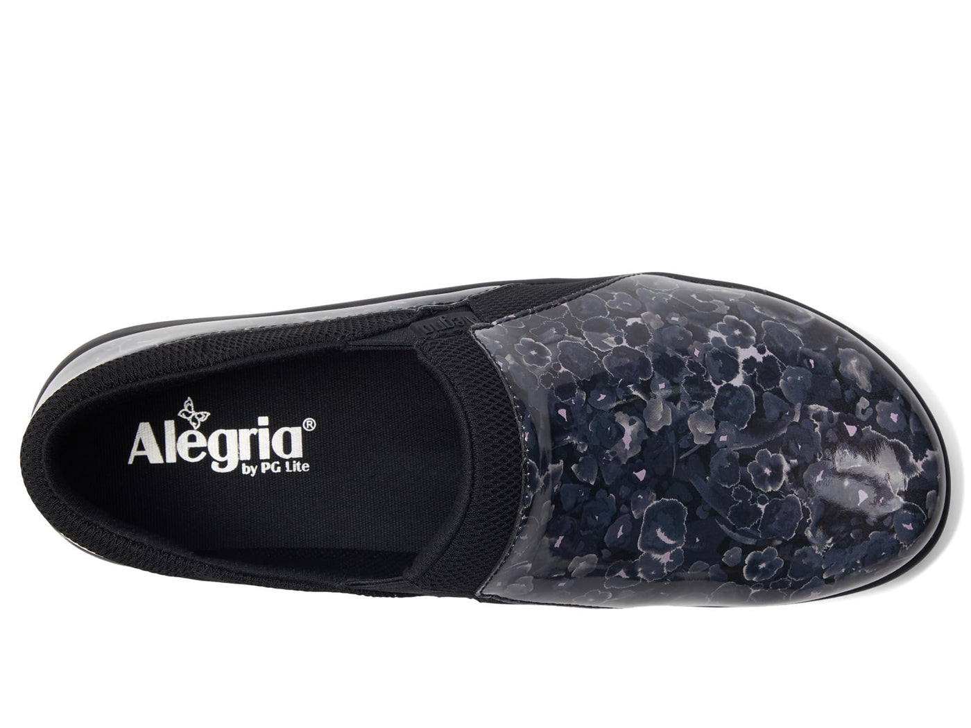 Alegria Duette - Stylish and Supportive Women's Nursing Shoe for All-Day Comfort - Nursing and Healthcare Professionals Poppy Pop Black Comfort Vegan Sporty Slip On Nurses Clog Shoes 9 M US