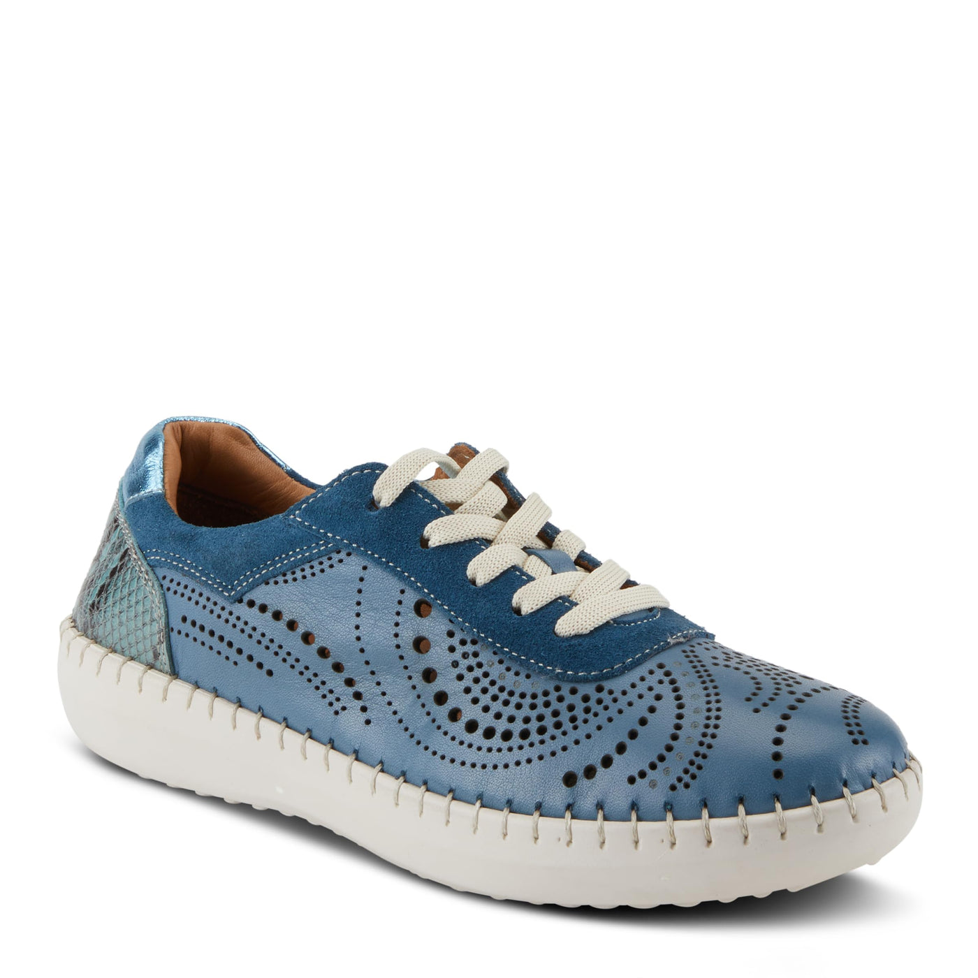 Spring Step Women's Jumilla Lace-Up Shoe Blue EU 39 / US 8.5
